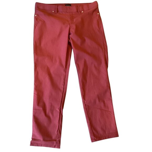 Simply Emma Stretch Pants Plus Sz 18W Burgundy Red #94M - Picture 2 of 7